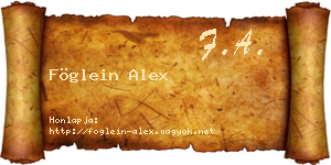 Föglein Alex névjegykártya