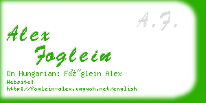 alex foglein business card
